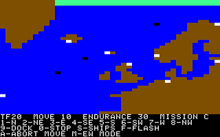 North Atlantic '86 (Apple II) screenshot: North Atlantic Theatre