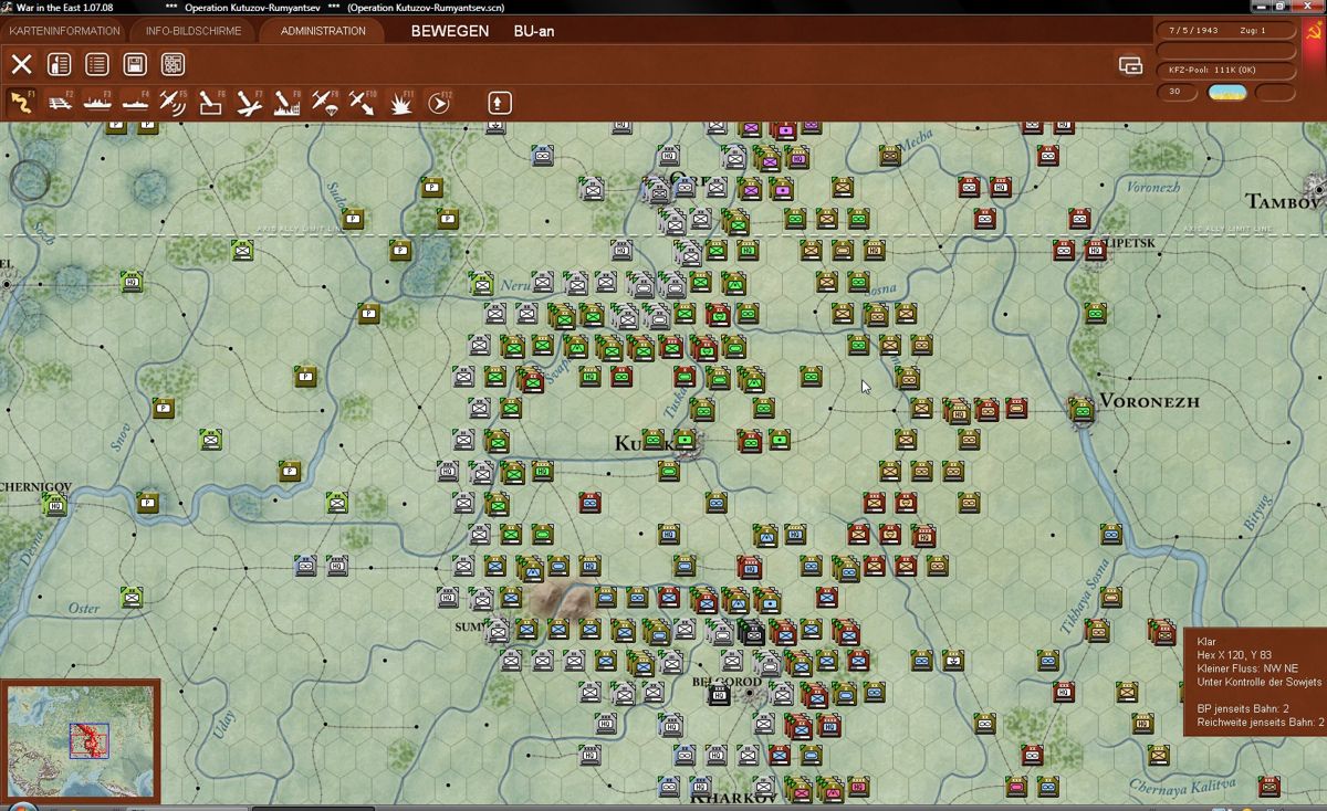Gary Grigsby's War in the East: Don to the Danube (Windows) screenshot: Operation Kutuzov