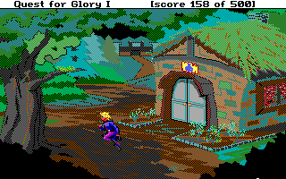 Hero's Quest: So You Want to Be a Hero (DOS) screenshot: ...the healer's hut...