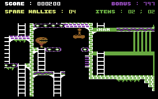 Trollie Wallie (Commodore 64) screenshot: Another item to buy.