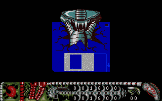 Alien World (Atari ST) screenshot: Level finished: loading graphic