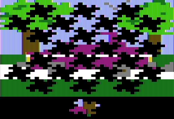 Little People's Puzzles: Things That Go (Apple II) screenshot: Placing Pieces
