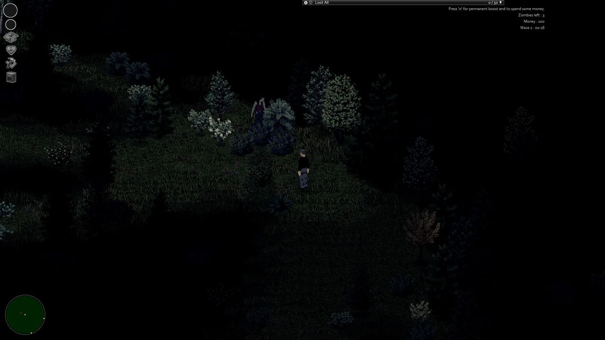 Project Zomboid (Windows) screenshot: Even in the forest there are zombies