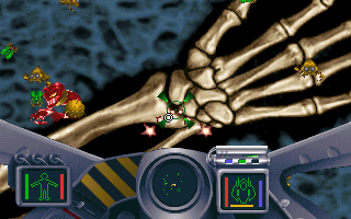 Bodyworks Voyager: Missions in Anatomy (DOS) screenshot: bones!