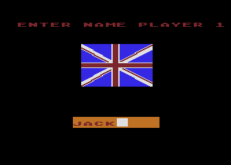 Winter Events (Atari 8-bit) screenshot: Enter your name