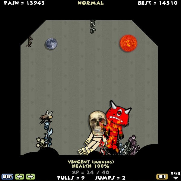 Drop Dead 3 (Browser) screenshot: Level 7 "Life and Universe", World 2