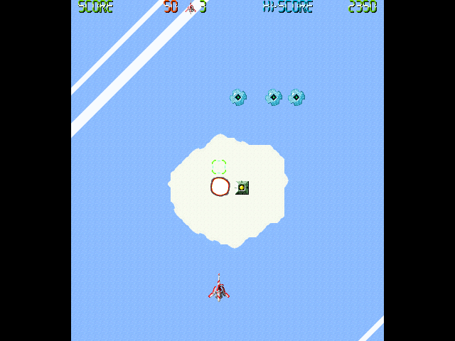 Great Glacier (Windows) screenshot: Bombing a ground-based enemy.