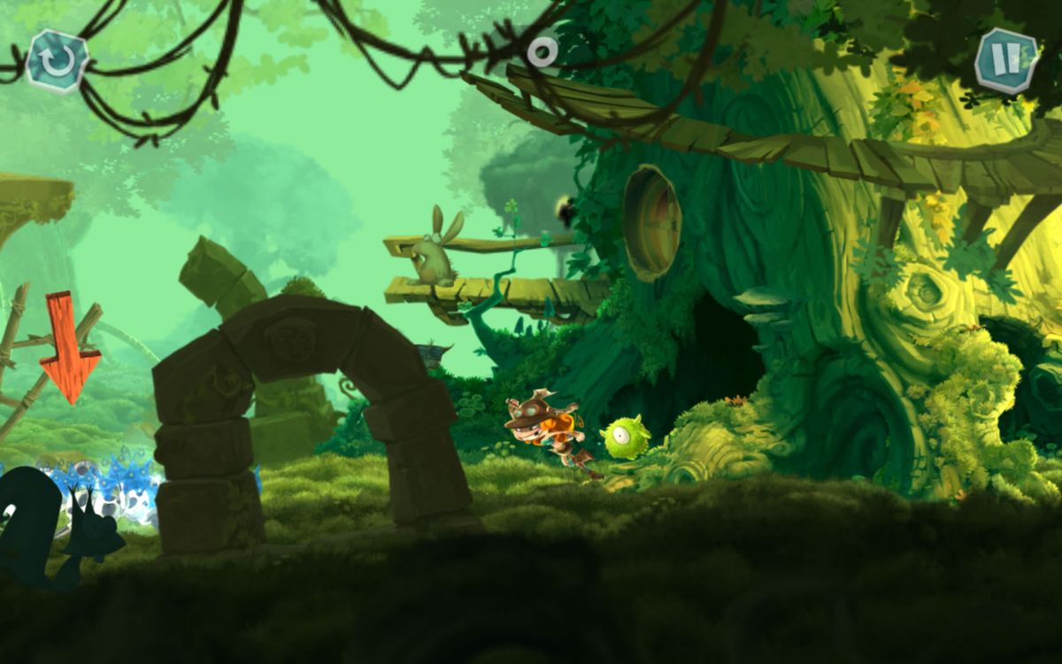 Rayman Adventures (Android) screenshot: Barbara discovers a secret.