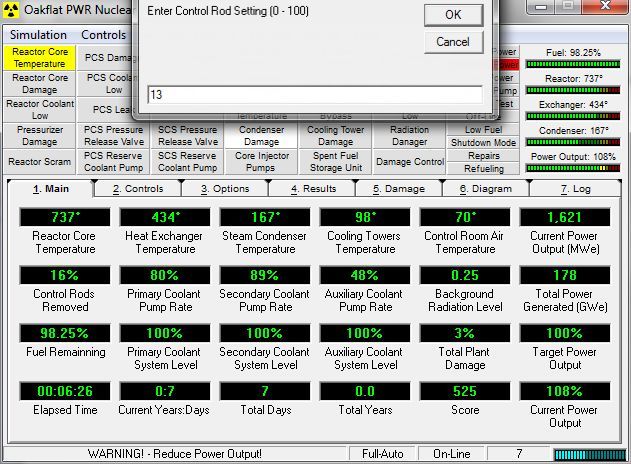 Screenshot of The Oakflat Nuclear Power Plant Simulator (Windows, 1988 ...
