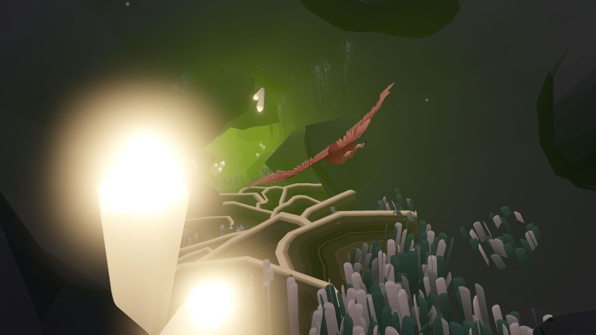 Feather (Windows) screenshot: Crystals in a cave