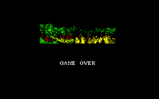 Produce (Sharp X1) screenshot: Game over