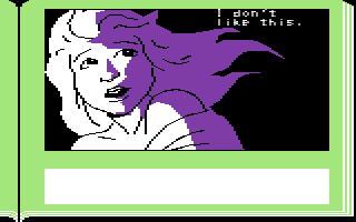ZorkQuest: The Crystal of Doom (Commodore 64) screenshot: Acia is being such a girl.