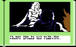 ZorkQuest: Assault on Egreth Castle (Commodore 64) screenshot: As long as there's smores.