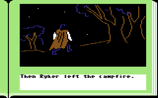 ZorkQuest: Assault on Egreth Castle (Commodore 64) screenshot: Ryker is being very anti-social.