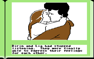 ZorkQuest: Assault on Egreth Castle (Commodore 64) screenshot: Well, that's sweet, I guess.