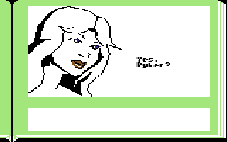 ZorkQuest: Assault on Egreth Castle (Commodore 64) screenshot: Acia, what lovely blue eyes you have!