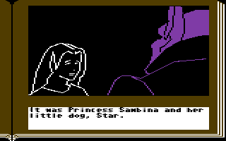 Gamma Force in Pit of a Thousand Screams (Commodore 64) screenshot: The Nast confronts Sabrina.