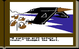 Gamma Force in Pit of a Thousand Screams (Commodore 64) screenshot: The Nast's ship.