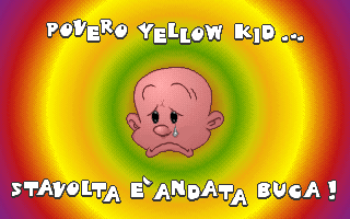 Yellow Kid: Giallo al Circo (DOS) screenshot: Game over screen