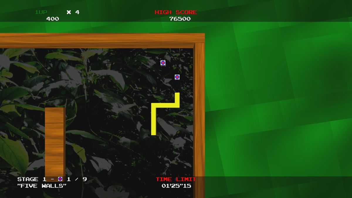 Snake360 (Xbox 360) screenshot: The snake gets longer after eating targets (trial version)