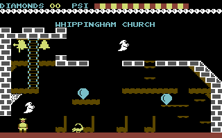 Spirit of the Stones (Commodore 64) screenshot: Whippingham Church.