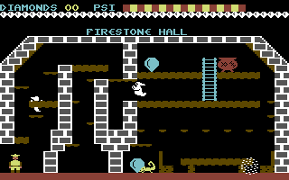 Spirit of the Stones (Commodore 64) screenshot: Two diamonds here.