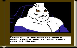 Gamma Force in Pit of a Thousand Screams (Commodore 64) screenshot: Eskobar.