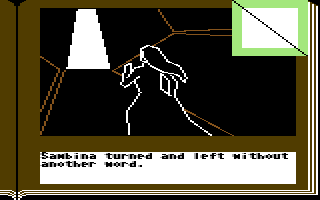 Gamma Force in Pit of a Thousand Screams (Commodore 64) screenshot: Running away crying.