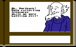 ZorkQuest: Assault on Egreth Castle (Commodore 64) screenshot: Way to fail, Gurthark!