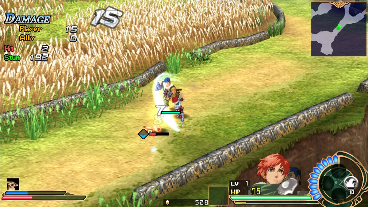 Ys Seven (Windows) screenshot: Doing some damage