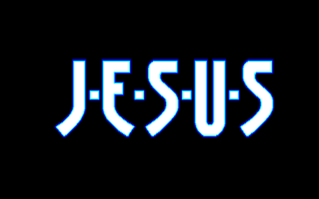 Jesus: Kyōfu no Bio-Monster (Sharp X1) screenshot: Title screen