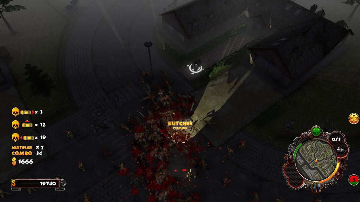 Zombie Driver HD (Windows) screenshot: Got a combo trying to get to that ammo