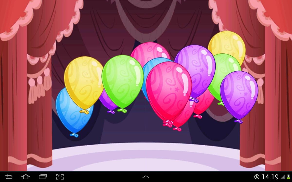 My Little Pony: Magic Princess Quests (Android) screenshot: Baloon-popping mini-game