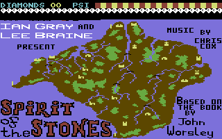 Spirit of the Stones (Commodore 64) screenshot: Title Screen.