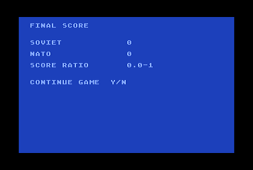 Mech Brigade (Atari 8-bit) screenshot: Current Scores
