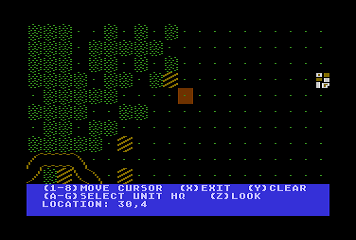 Mech Brigade (Atari 8-bit) screenshot: Gameplay