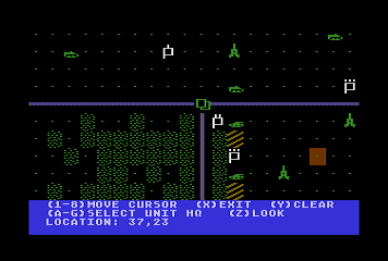 Mech Brigade (Atari 8-bit) screenshot: My Troops