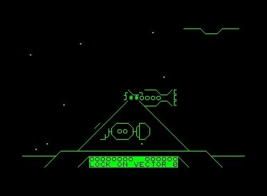 Space Ace (Commodore PET/CBM) screenshot: I hit it!