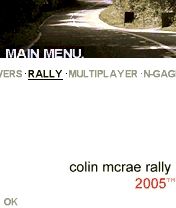 Colin McRae Rally 2005 (N-Gage) screenshot: Main menu