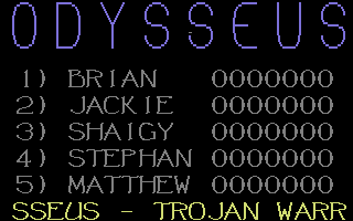 Trojan Warrior (Commodore 64) screenshot: Title Screen.