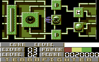 Terrafighter (Commodore 64) screenshot: Level 2.