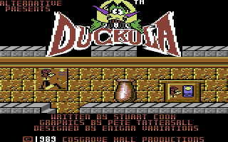 Count Duckula in No Sax Please - We're Egyptian (Commodore 64) screenshot: Title Screen