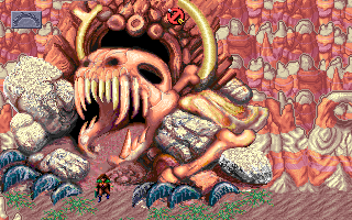 Dark Sun: Shattered Lands (DOS) screenshot: A beautifully decorated entrance to a vast underground area