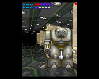 Gloom (Amiga) screenshot: Powerful but slow moving robot