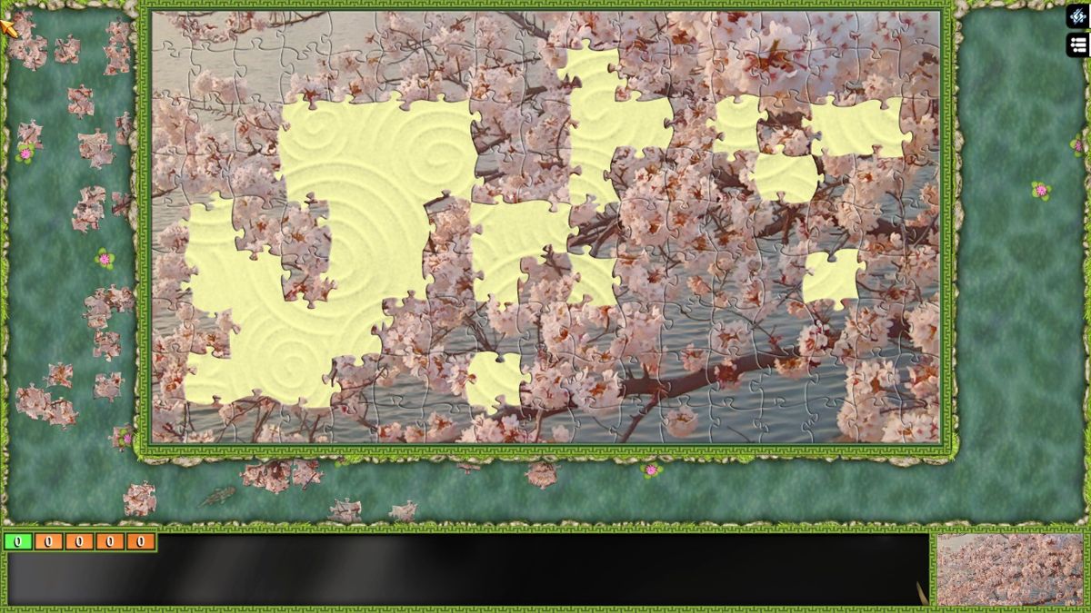 Pixel Puzzles Ultimate: Japan (Windows) screenshot: Japanese cherry blossom, always a pleasure