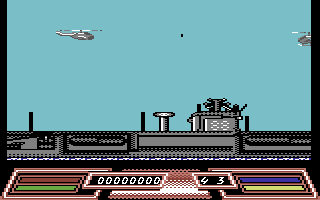 Steigar (Commodore 64) screenshot: Start of your mission.