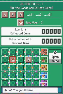 Pokémon HeartGold Version (Nintendo DS) screenshot: Although previous pokémon games had slot machines in the gambling areas this one has Minesweeper.