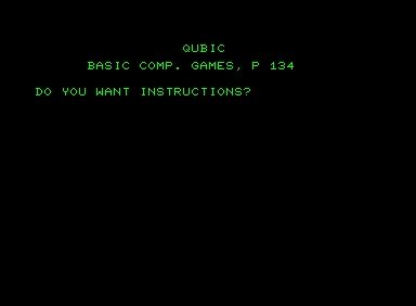 3-D Tic-Tac-Toe (Commodore PET/CBM) screenshot: Game start