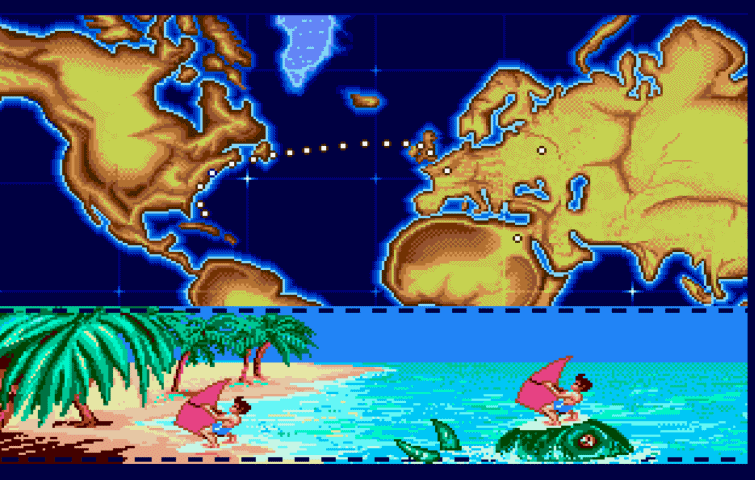 Beach Volley (Amiga) screenshot: Another funny one.