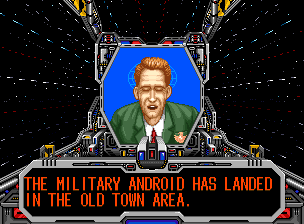 Cyber-Lip (Neo Geo) screenshot: Your boss speaks to you during levels